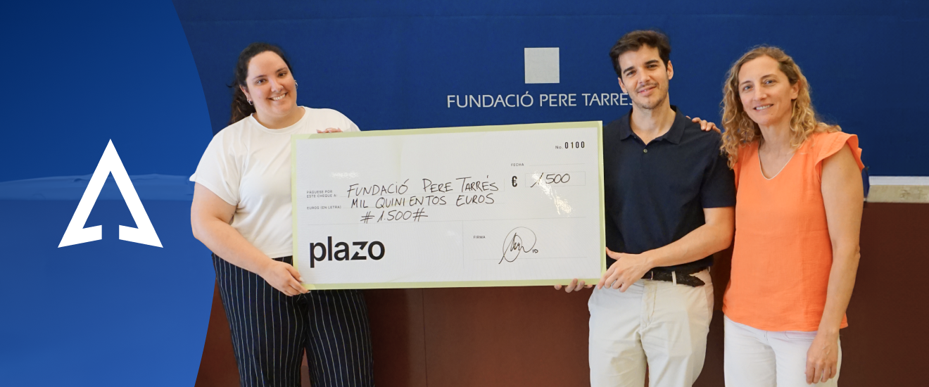 The winners of the 2024 summer teambuilding donate their €1,500 prize to the Pere Tarrés Foundation