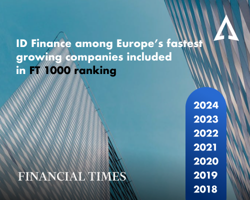 ID Finance consolida por 7º año consecutivo su posición en el ranking FT 1000 de Financial Times como una de las empresas europeas de mayor crecimiento