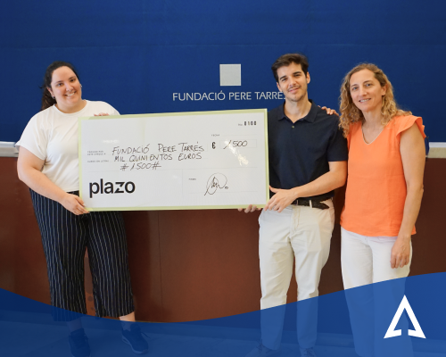 The winners of the 2024 summer teambuilding donate their €1,500 prize to the Pere Tarrés Foundation